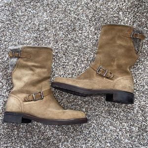 Cole Haan suede faux fur lined boots 8.5 8 1/2